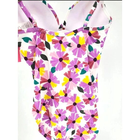 Kate Spade One-piece Twist Front WallFlower Colorful Daisy Floral Swimwear - Picture 6 of 11